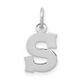 thumbnail image 1 of Auriga Fine Jewelry 14K White Gold Block Letter S Pendant for Women, 1 of 6
