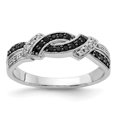 thumbnail image 1 of Auriga Fine Jewelry 14K White Gold w/Black Rhodium White and Black Diamond Ring for Women Size 7, 1 of 6