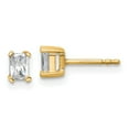 thumbnail image 1 of Auriga Fine Jewelry 14K Yellow Gold 1/2 ctw Lab Grown Diamond Radiant Heavy Wt. Stud Earrings for Women, 1 of 6