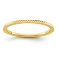 thumbnail image 1 of Auriga Fine Jewelry 14K Yellow Gold 1.2mm Criss-Cross Pattern Women's Stackable Band Size 4.5, 1 of 6