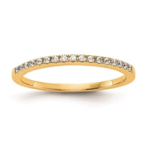 Auriga Fine Jewelry 14K Yellow Gold 1/4 carat Diamond Wedding Band for Women Size 7