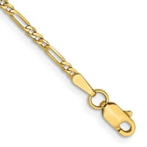 Auriga Fine Jewelry 14K Yellow Gold 1.8mm Figaro Chain Necklace for Women 14"