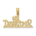 thumbnail image 1 of Auriga Fine Jewelry 14K Yellow Gold #1 DISPATCHER Charm for Women (L - 9.3 mm, W - 23.3 mm), 1 of 6