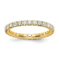 thumbnail image 1 of Auriga Fine Jewelry 14K Yellow Gold 1 carat Lab Grown Diamond VS/SI D E F Size 4 Eternity Ring for Women, 1 of 6