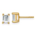 thumbnail image 1 of Auriga Fine Jewelry 14K Yellow Gold 1 ctw Lab Grown Diamond Emerald Heavy Wt. Stud Earrings for Women, 1 of 6