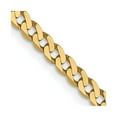 thumbnail image 1 of Auriga Fine Jewelry 14K Yellow Gold 2.3 mm Flat Beveled Curb Chain Necklace for Women 18", 1 of 6