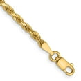 thumbnail image 1 of Auriga Fine Jewelry 14K Yellow Gold 2.75mm Lightweight Rope Chain Bracelet 7 inch for Women, 1 of 6