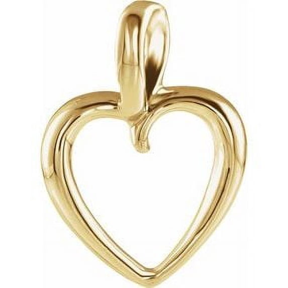 Auriga Fine Jewelry 14K Yellow Gold 20.7x15 mm Heart Pendant for Women