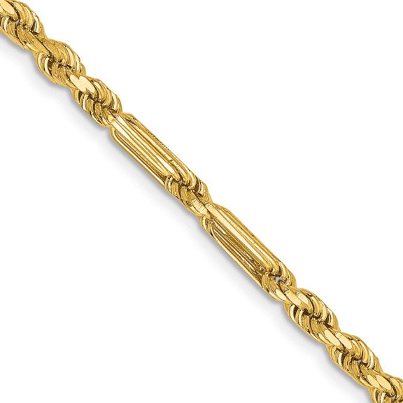 Auriga Fine Jewelry 14K Yellow Gold 3.0mm Milano Rope Chain Necklace 16inch for Women