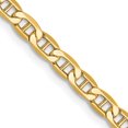 thumbnail image 1 of Auriga Fine Jewelry 14K Yellow Gold 3.2mm Anchor Chain Necklace 22inch for Women, 1 of 5