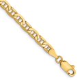 thumbnail image 1 of Auriga Fine Jewelry 14K Yellow Gold 3.75mm Concave Anchor Bracelet 8 inch for Women, 1 of 6