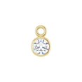thumbnail image 1 of Auriga Fine Jewelry 14K Yellow Gold 3 mm Natural Diamond BezeL- Set Dangle Earrings For Women (0.10ct, Color- G-H, Clarity- I1), 1 of 4
