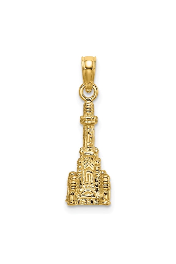 Fine Jewelry 14K Yellow Gold 3D Chicago Water Tower Charm for Women