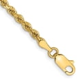 thumbnail image 1 of Auriga Fine Jewelry 14K Yellow Gold 3mm Semi-Solid Rope Chain Bracelet 8 inch for Women, 1 of 5