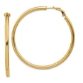 thumbnail image 1 of Auriga Fine Jewelry 14K Yellow Gold 3x45mm Round Hoop Earrings for Women, 1 of 5