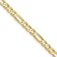 thumbnail image 1 of Auriga Fine Jewelry 14K Yellow Gold 4 mm Concave Open Figaro Chain Necklace for Mens 24", 1 of 5