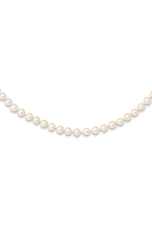 Fine Jewelry 14K Yellow Gold 6-7mm Pearl Necklace 16inch for Women