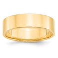 thumbnail image 1 of Auriga Fine Jewelry 14K Yellow Gold 6mm Lightweight Flat Wedding Band for Women Size 4, 1 of 5