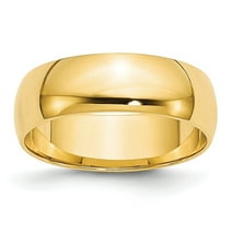 Auriga Fine Jewelry 14K Yellow Gold 4mm Lightweight Half Round Wedding ...
