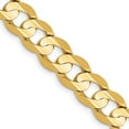thumbnail image 1 of Auriga Fine Jewelry 14K Yellow Gold 7.5 mm Open Concave Curb Chain Necklace for Mens 24", 1 of 5