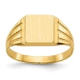 thumbnail image 1 of Auriga Fine Jewelry 14K Yellow Gold 9.0x8.0mm Open Back Signet Ring for Women Size 7.5, 1 of 6