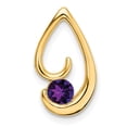 thumbnail image 1 of Auriga Fine Jewelry 14K Yellow Gold Amethyst Chain Slide Pendant for Women (L - 0.65 inch, W - 9.2 inch), 1 of 4