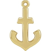AURIGA Fine Jewelry 14K Yellow Gold Anchor Dangle Earrings For Women (L- 14.5 mm, W- 9 mm)