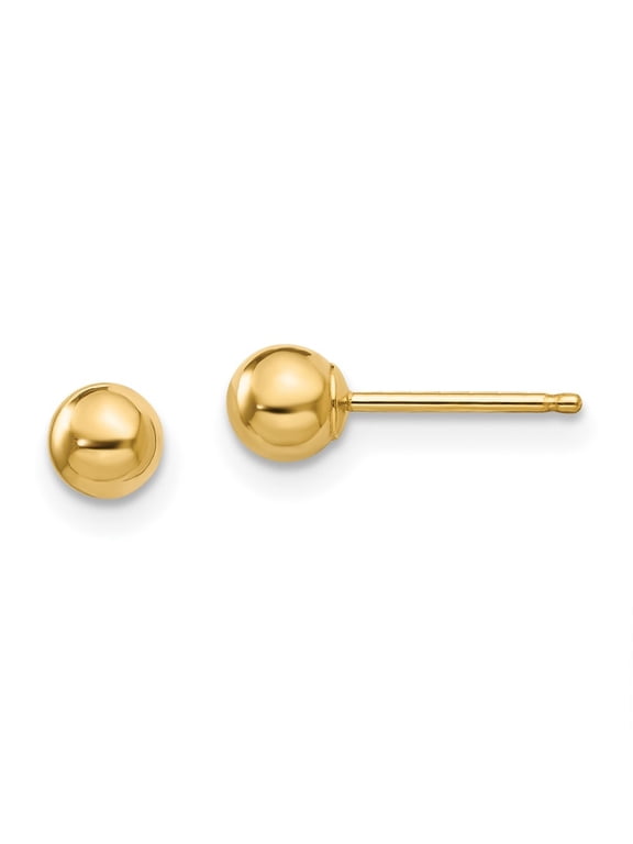 Fine Jewelry 14K Yellow Gold Ball Stud Earrings for Women