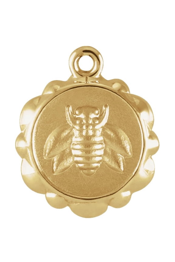Fine Jewelry 14K Yellow Gold Bee Dangle Earrings for Women