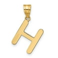 thumbnail image 1 of Auriga Fine Jewelry 14K Yellow Gold Bubble Letter H Initial Pendant for Women, 1 of 6