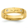 thumbnail image 1 of Auriga Fine Jewelry 14K Yellow Gold Cross Men's Diamond Wedding Band Size 10, 1 of 4