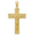 thumbnail image 1 of Auriga Fine Jewelry 14K Yellow Gold Crucifix Cross Pendant for Women (L-38 mm,W-21 mm), 1 of 6