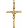 thumbnail image 1 of Auriga Fine Jewelry 14K Yellow Gold Crucifix Pendant for Women (L- 43 mm, W- 29 mm), 1 of 4