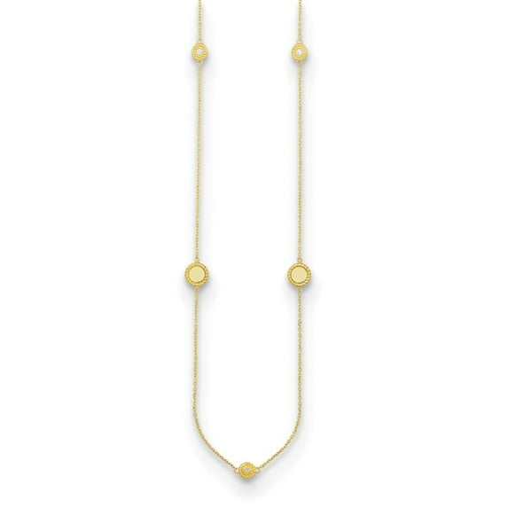 Auriga Fine Jewelry 14K Yellow Gold Diamond Fancy Link Chain Necklace for Women 36"
