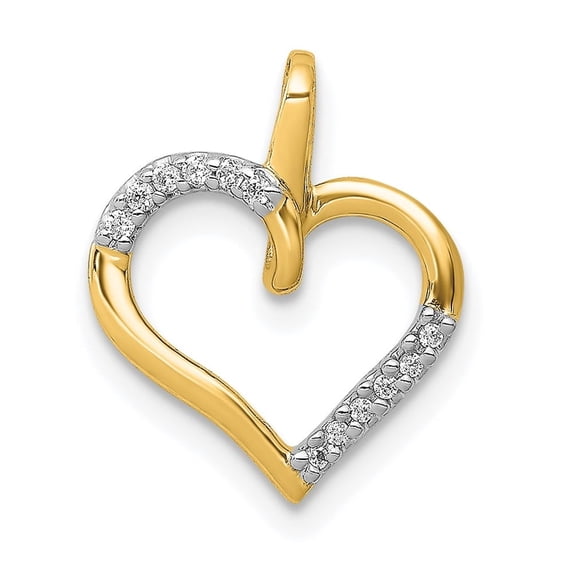 Auriga Fine Jewelry 14K Yellow Gold Diamond Heart Pendant for Women