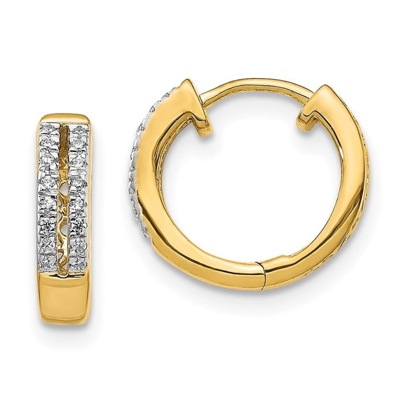 Auriga Fine Jewelry 14K Yellow Gold Diamond Hinged Round Hoop Earrings for Women