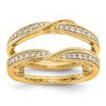 thumbnail image 1 of Auriga Fine Jewelry 14K Yellow Gold Diamond Ring Guard for Women Size 7 (0.25ct, Clarity- I1), 1 of 7
