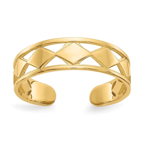 Auriga Fine Jewelry 14K Yellow Gold Diamond Shapes Toe Ring