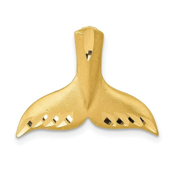 Auriga Fine Jewelry 14K Yellow Gold Diamond-cut Whale Tail Slide for Women