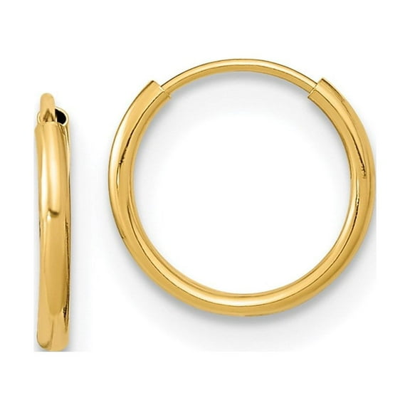 Auriga Fine Jewelry 14K Yellow Gold Endless Hoop Earrings for Women