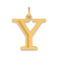 thumbnail image 1 of Auriga Fine Jewelry 14K Yellow Gold Etched Letter Y Initial Pendant for Women, 1 of 4