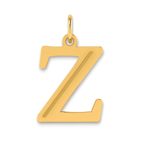 Auriga Fine Jewelry 14K Yellow Gold Etched Letter Z Initial Pendant for Women