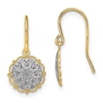 thumbnail image 1 of Auriga Fine Jewelry 14K Yellow Gold Fancy Dangle Earrings for Women (L- 20mm, W-10mm), 1 of 5