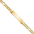 thumbnail image 1 of Auriga Fine Jewelry 14K Yellow Gold Figaro Id Bracelet 8 inch for Women, 1 of 6