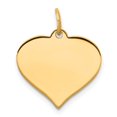 thumbnail image 1 of Auriga Fine Jewelry 14K Yellow Gold Heart Disc Charm (L -19mm, W-17mm) for Women, 1 of 4