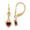 thumbnail image 1 of Auriga Fine Jewelry 14K Yellow Gold Heart Rhodolite Garnet Dangle Earrings for Women (L- 0.91inch, W- 0.24inch), 1 of 6