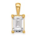 thumbnail image 1 of Auriga Fine Jewelry 14K Yellow Gold LG Diamond 3 ct Emerald 4 Prong Pendant for Women (Clarity- VS, Color- DEF), 1 of 7