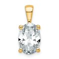 thumbnail image 1 of Auriga Fine Jewelry 14K Yellow Gold LG Diamond 3 ct Oval 4 Prong Pendant for Women (Clarity- VS, Color- DEF), 1 of 6