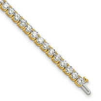 Auriga Fine Jewelry 14K Yellow Gold Lab Grown 10.06 ctw.Diamond 7 inch Tennis Bracelet for Women (Clarity- VS, Color- DEF)