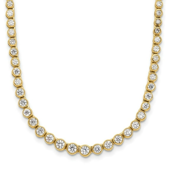 Auriga Fine Jewelry 14K Yellow Gold Lab Grown Diamond Graduated Necklace for Women 18.25"